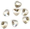 1 14mm Silver Shade Swarovski Heart